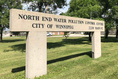 North End Water Pollution Control Centre sign